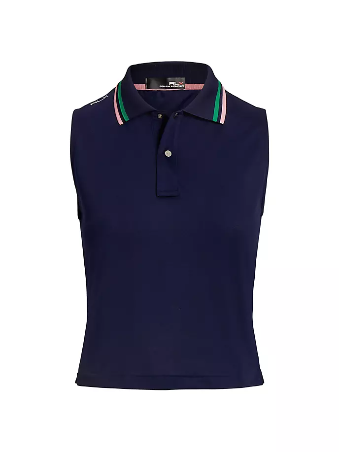

Укороченная рубашка-поло без рукавов RLX для гольфа и тенниса Rlx Ralph Lauren, цвет french navy pink green