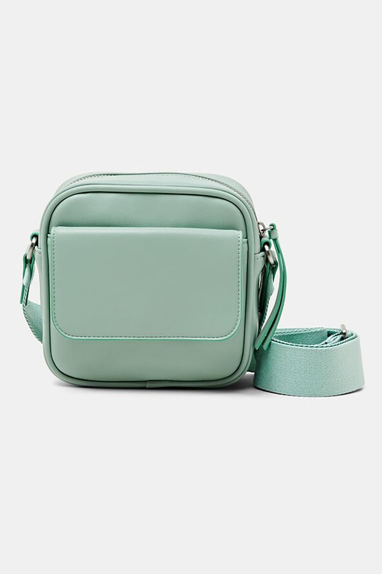 

Сумка из экокожи с карманом на клапане Esprit, зеленый