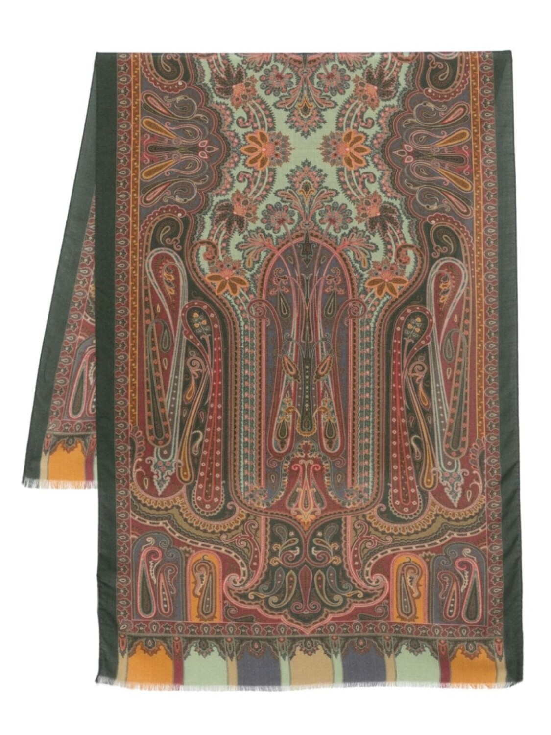 

Шарф с узором пейсли ETRO, зеленый