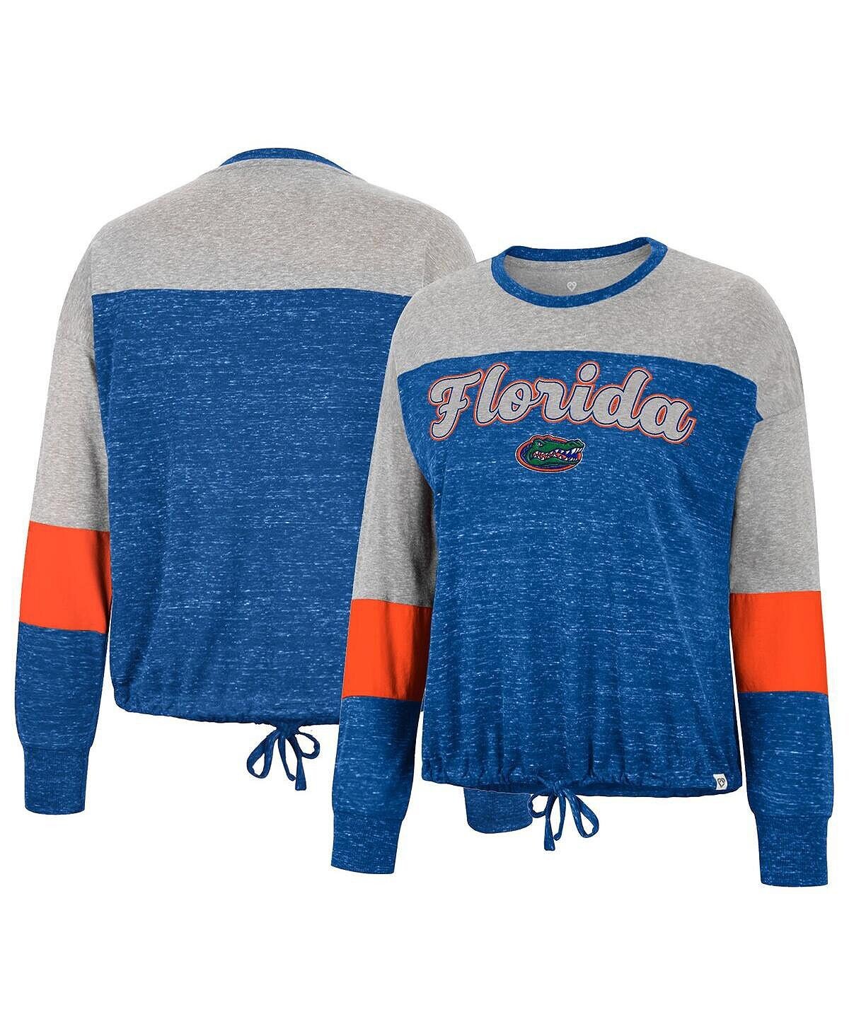 

Женская футболка с длинными рукавами и завязкой спереди Royal Florida Gators Joanna Colosseum