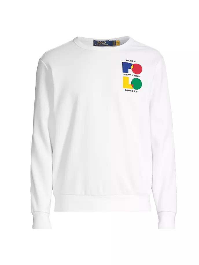 

Толстовка из флиса с графическим рисунком Polo Ralph Lauren, белый