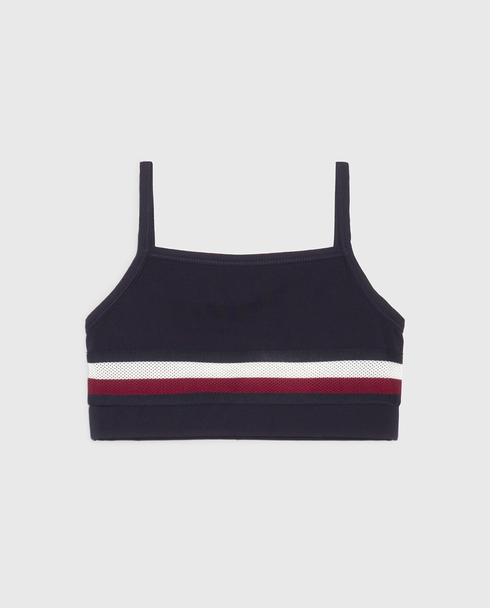 

Короткий топ для девочки на бретелях Tommy Hilfiger, темно-синий