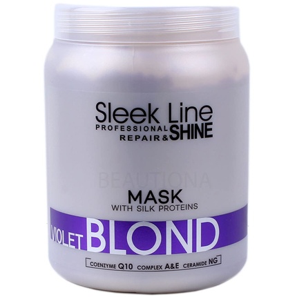 цена Маска нейтрализующая Sleek Line Violet Blonde для светлых волос 1000мл, Stapiz