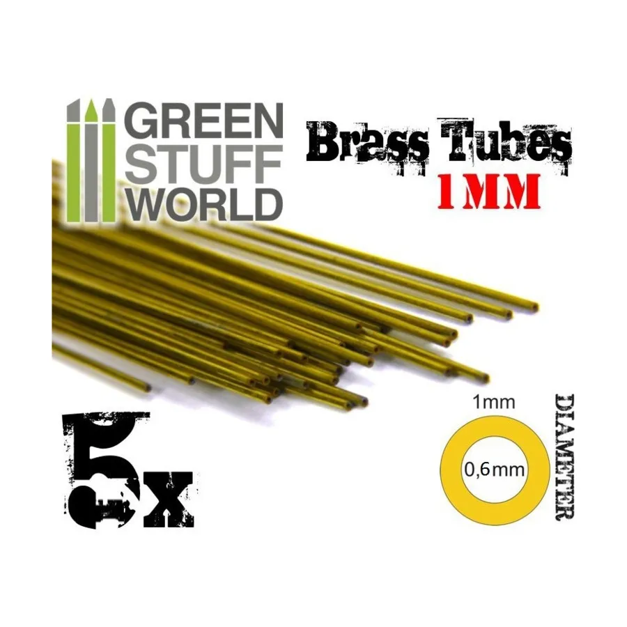 

Латунные трубки - 1 мм, Sculpting & Terrain Supplies - Rods & Tubes (Green Stuff World)