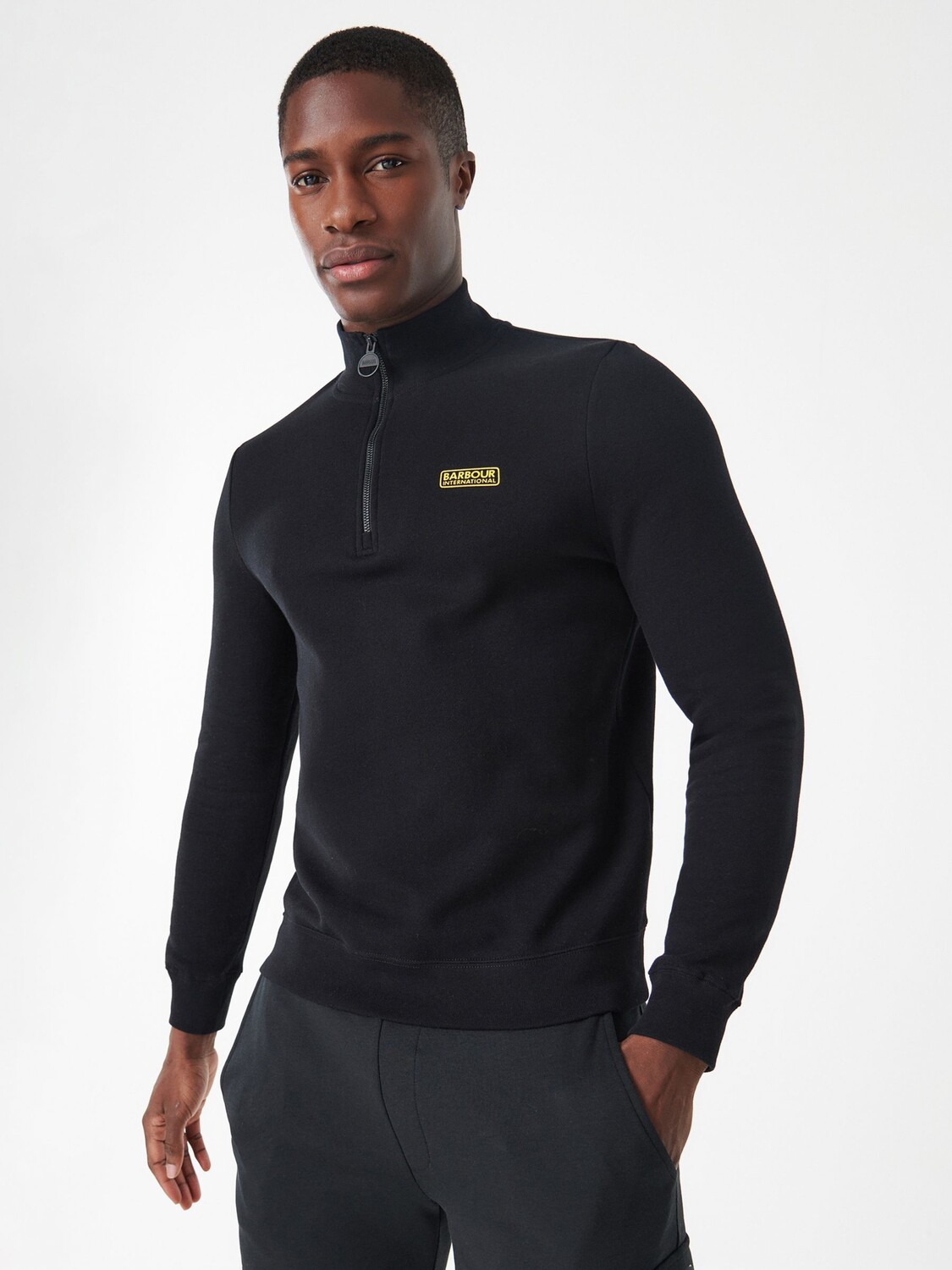 

Джемпер с молнией до половины длины Barbour International Essential, черный
