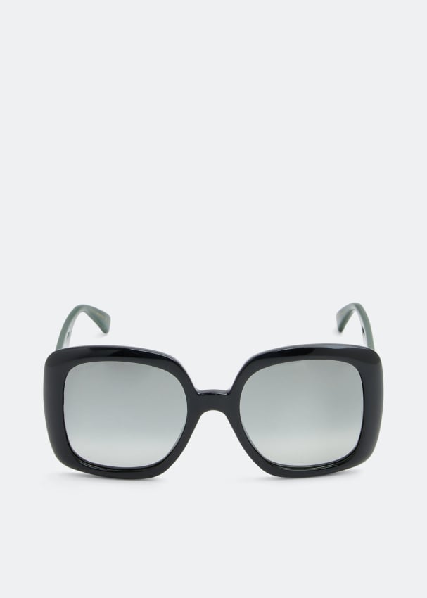 Солнцезащитные очки Gucci Square, черный солнцезащитные очки web белый