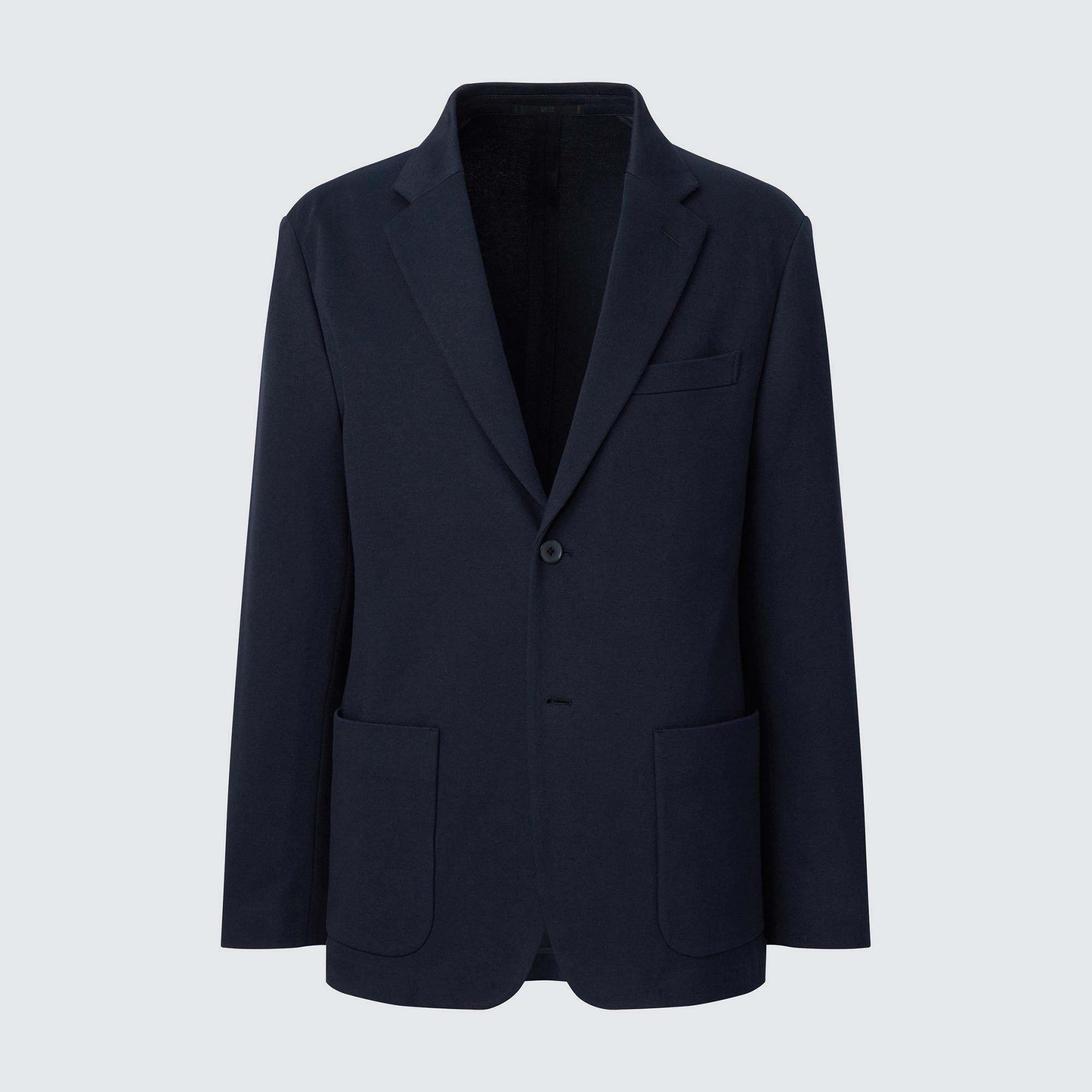 Куртка UNIQLO Comfort 2B с нагрудным карманом, темно-синий пиджак uniqlo comfort 2b темно синий