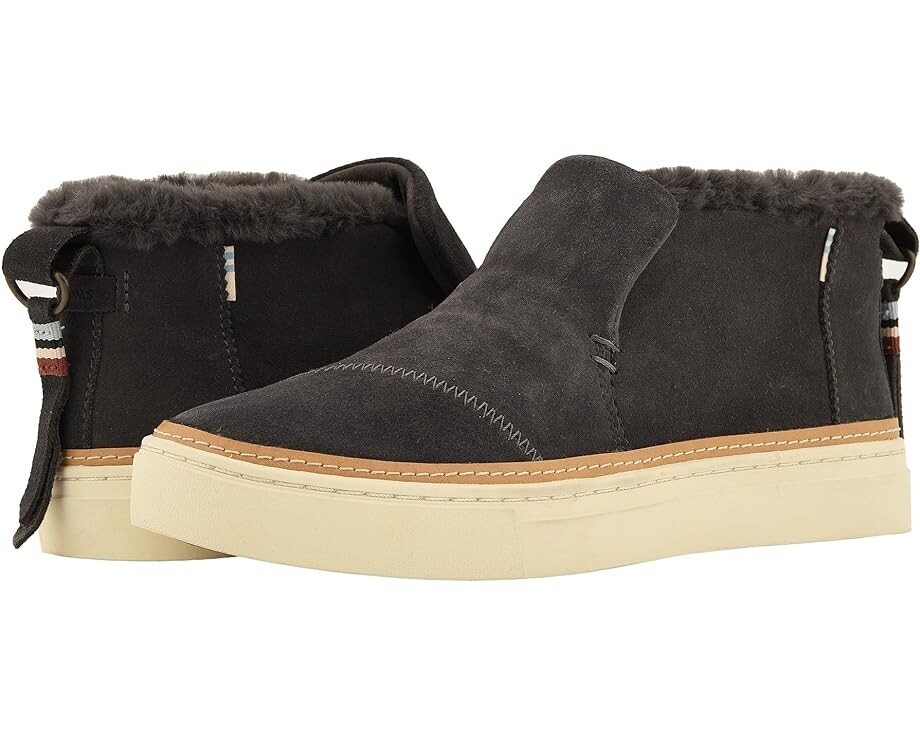 

Кроссовки TOMS Paxton Water-Resistant Slip-Ons, цвет Forged Iron Suede/Faux Fur