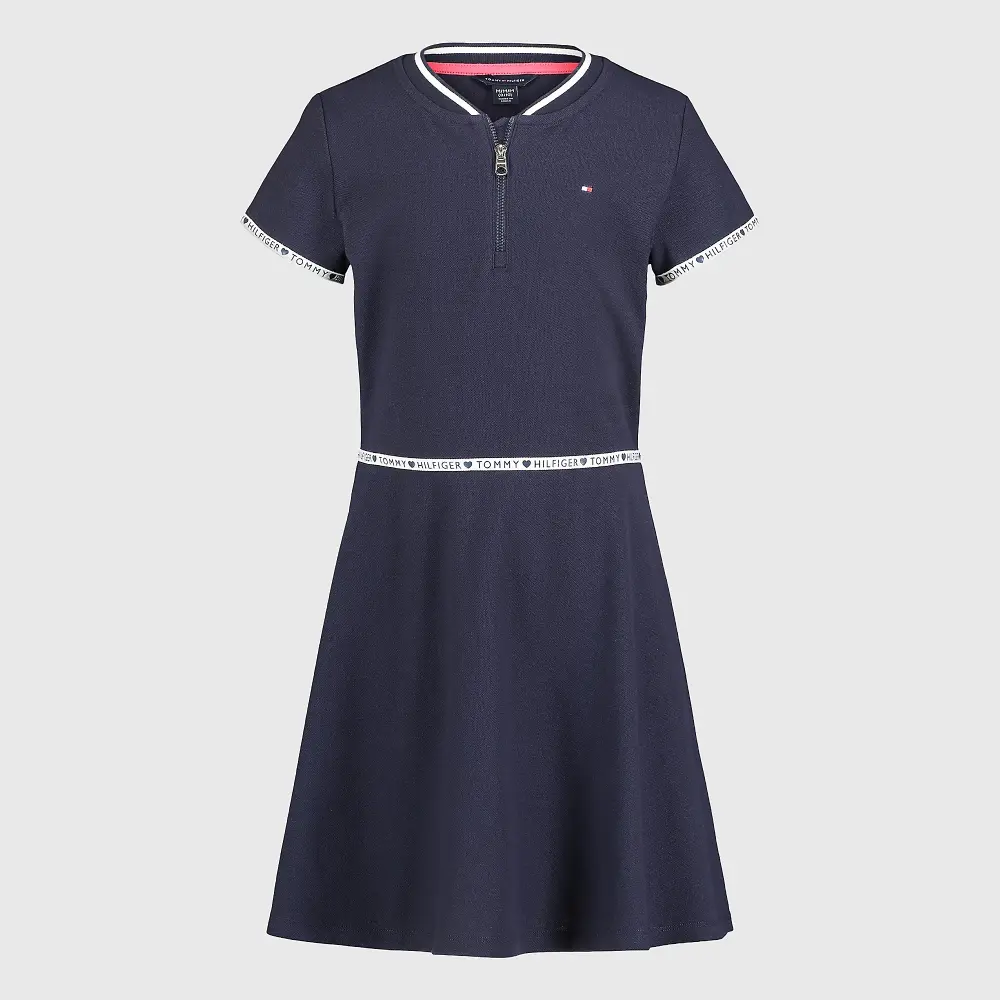 

Платье Tommy Hilfiger Little Kids' Quarter-zip, темно-синий