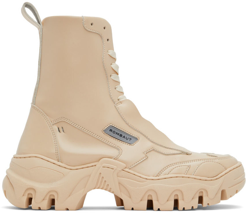 

Эксклюзивные бежевые высокие кроссовки SSENSE Boccaccio II Rombaut