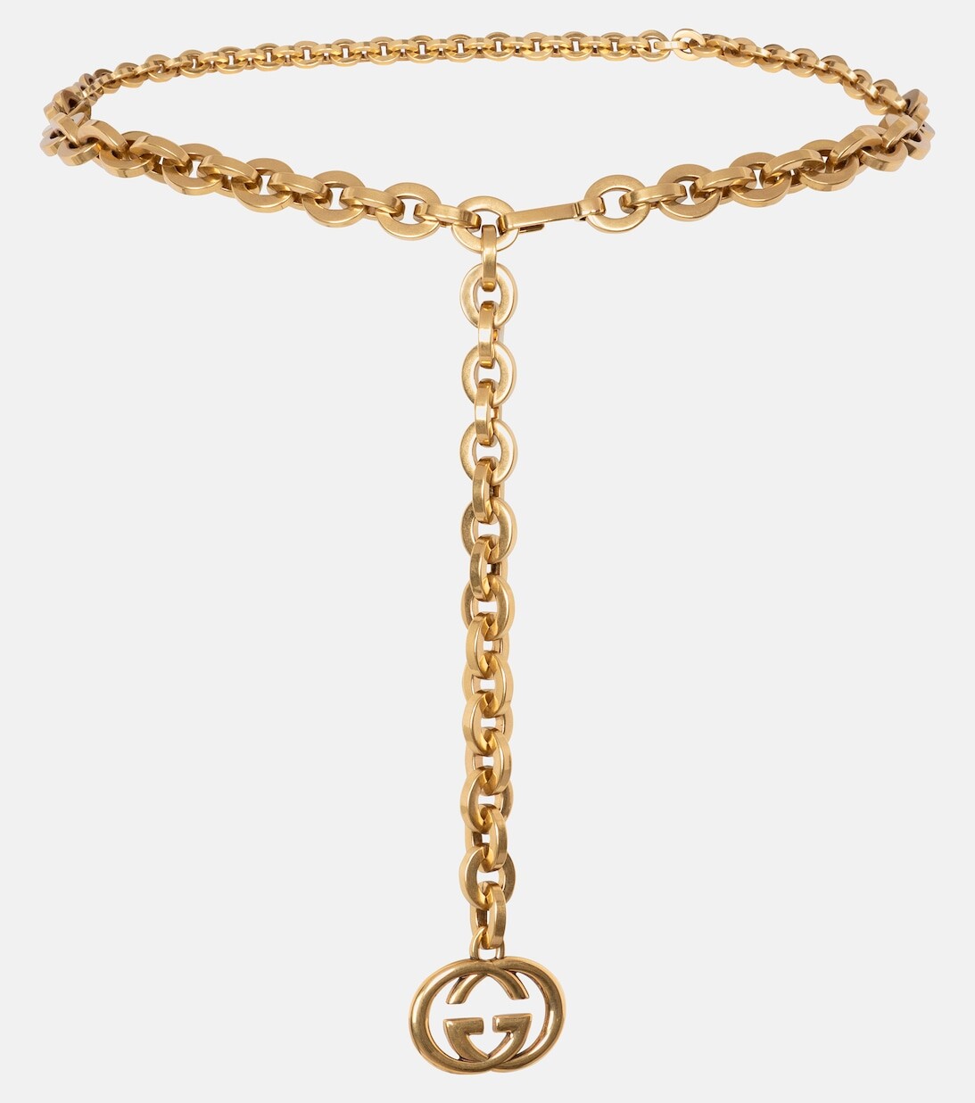 

Ремень с цепочкой и логотипом GG Gucci, золотой