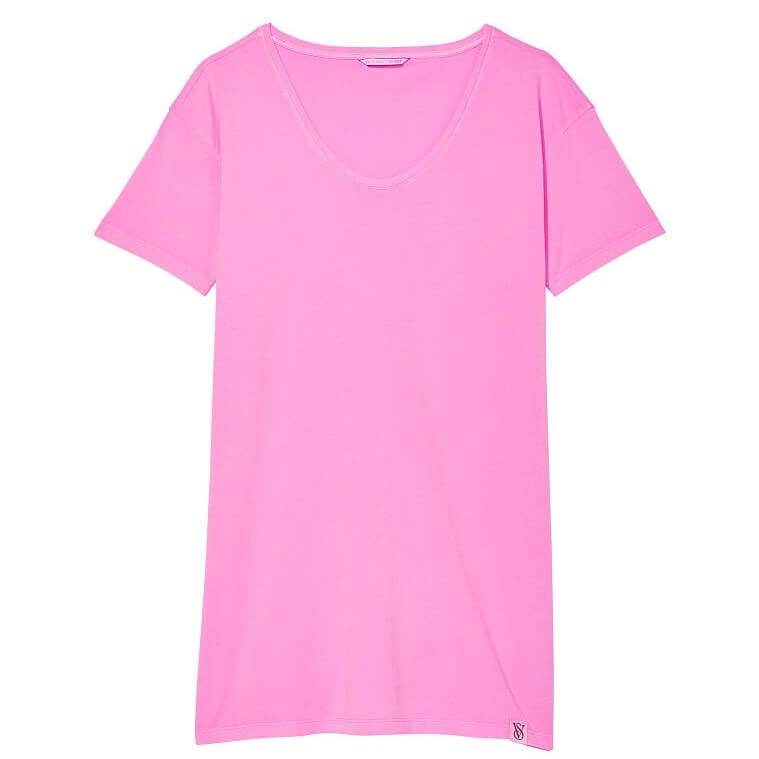 

Пижамная футболка Victoria's Secret Oversize Cotton, розовый