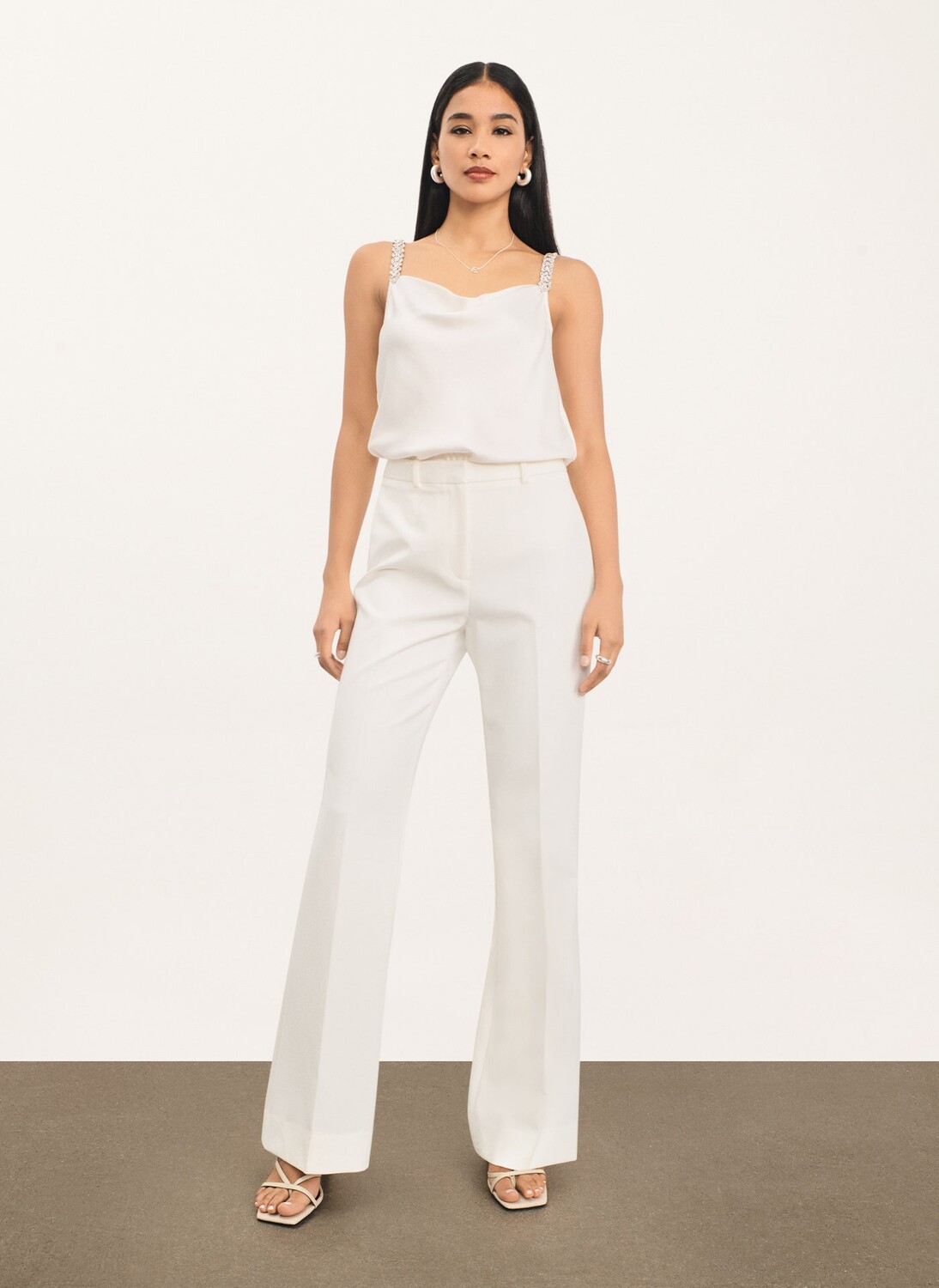 

Брюки расклешенные Donna Karan, Белый