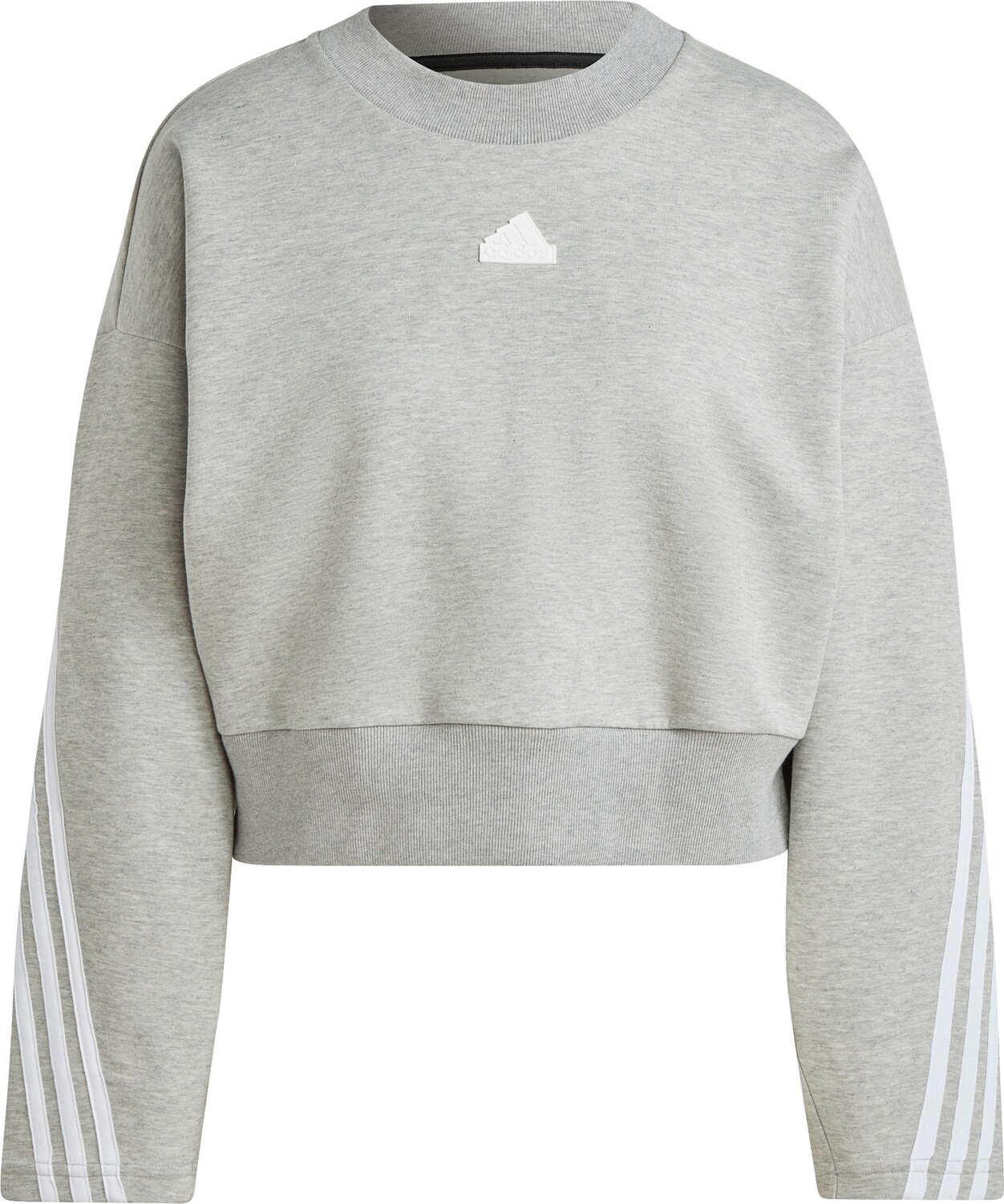 

Толстовка с круглым вырезом Future Icons с 3 полосками — женская adidas, серый