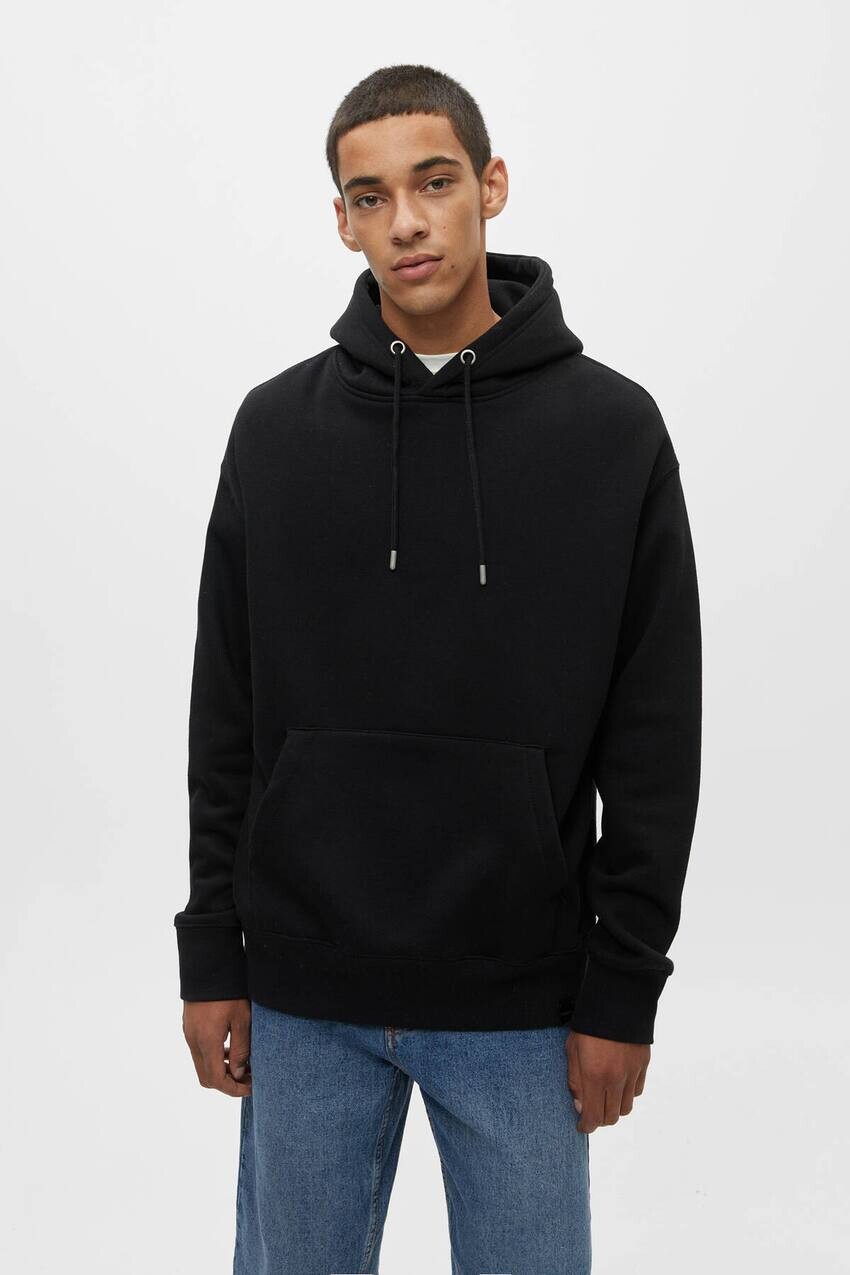 

Базовая толстовка с капюшоном Pull&Bear, черный