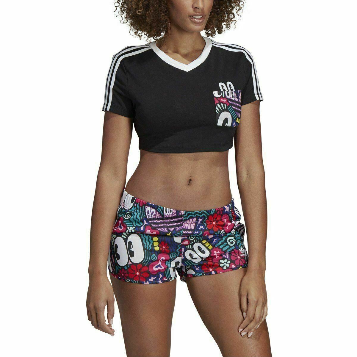 

Топ Adidas 3-Stripes Cropped Tee, черный