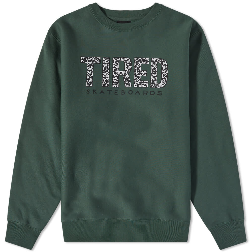 

Толстовка Tired Skateboards Elephant Pattern Crew Sweat, Серый