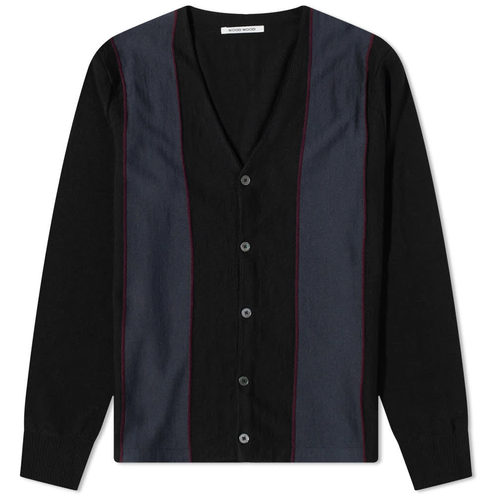

Джемпер Wood Wood Mario Striped Cardigan, Черный