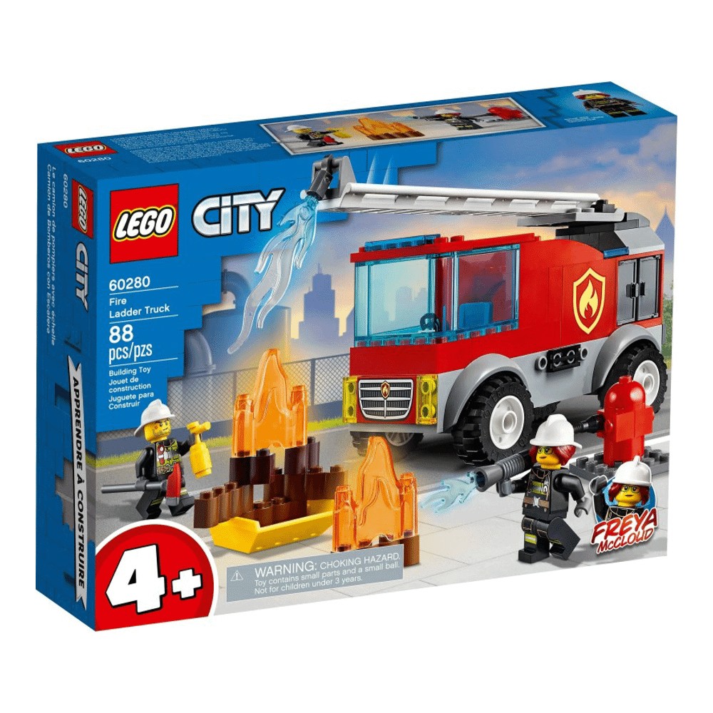 Конструктор LEGO City 60280 Пожарная машина с лестницей конструктор пожарная машина с лестницей lego city 60280 с 4лет