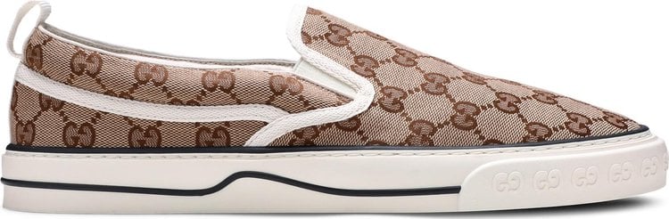 Кроссовки Gucci Tennis 1977 Slip-On Beige Ebony, бежевый - фото