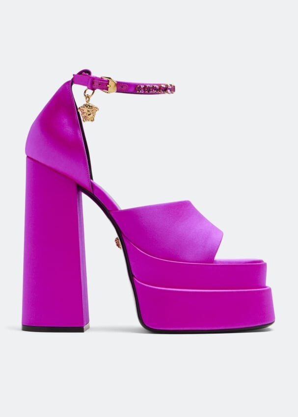 

Сандалии VERSACE Aevitas platform sandals, розовый