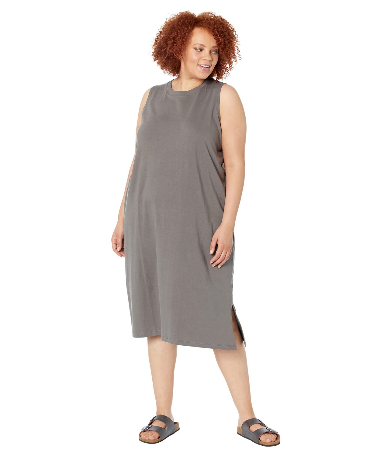 

Платье Madewell, Plus Organic Cotton Crewneck Tank Midi Dress