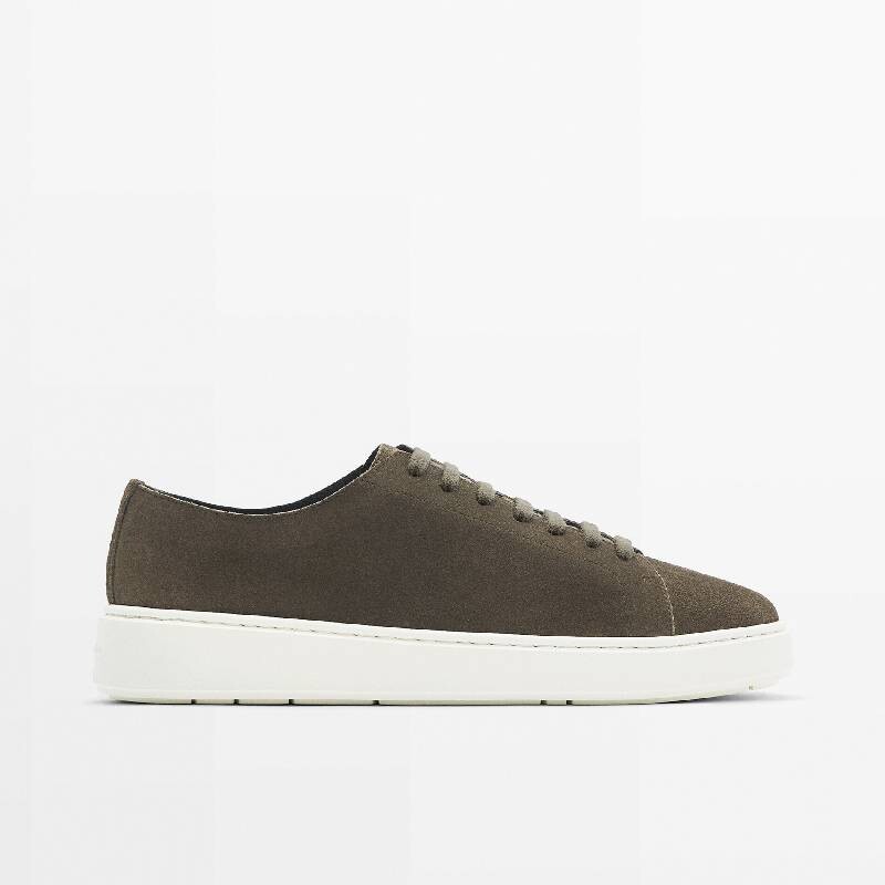 

Кеды Massimo Dutti Soft Split Suede, коричневый