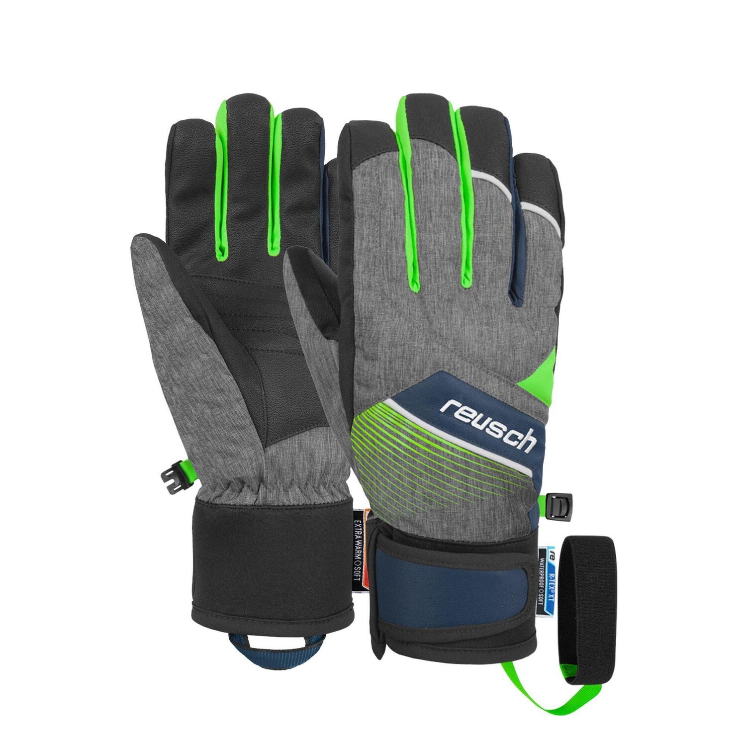 

Перчатки для пальцев Reusch Ferdi R-TEX XT Junior, черный / зеленый / зеленый