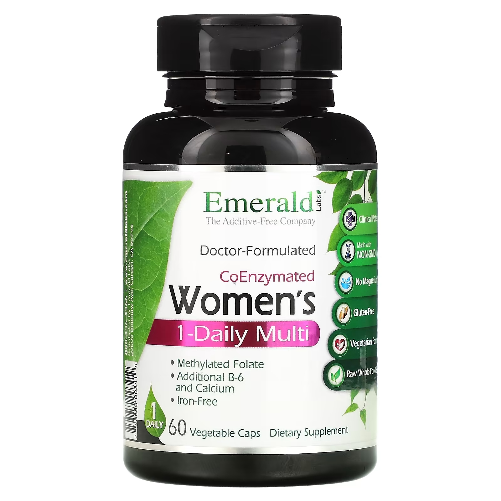 Коферментный Мультивитаминный Комплекс для Женщин Emerald Laboratories, 30 вегетарианских капсул emerald laboratories коферментный мультивитаминный комплекс для мужчин прием 1 раз в день 60 вегетарианских капсул
