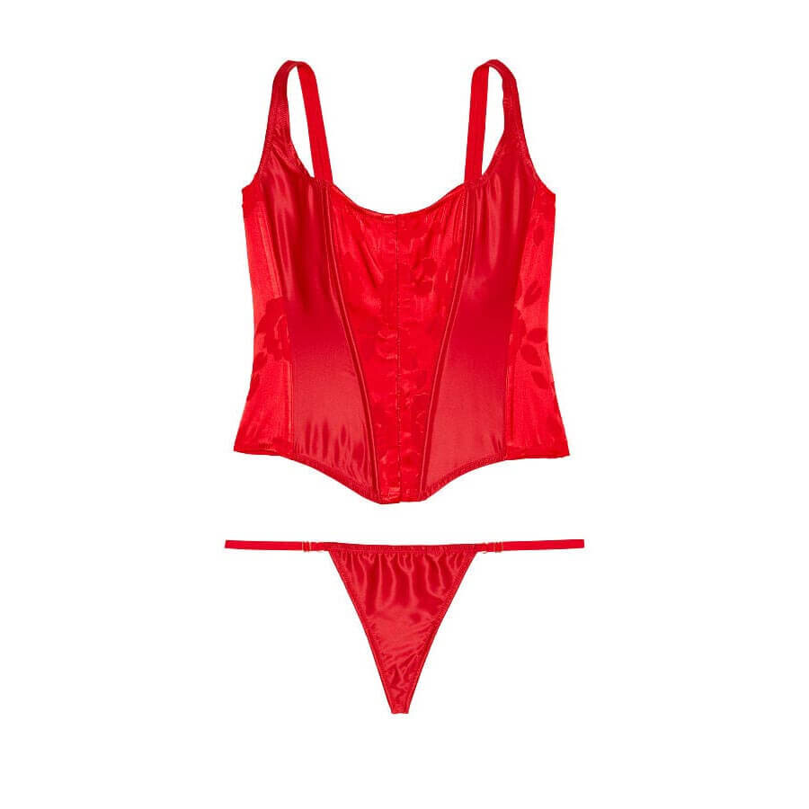 Корсет Victoria's Secret Very Sexy Archives Burnout Satin, красный
