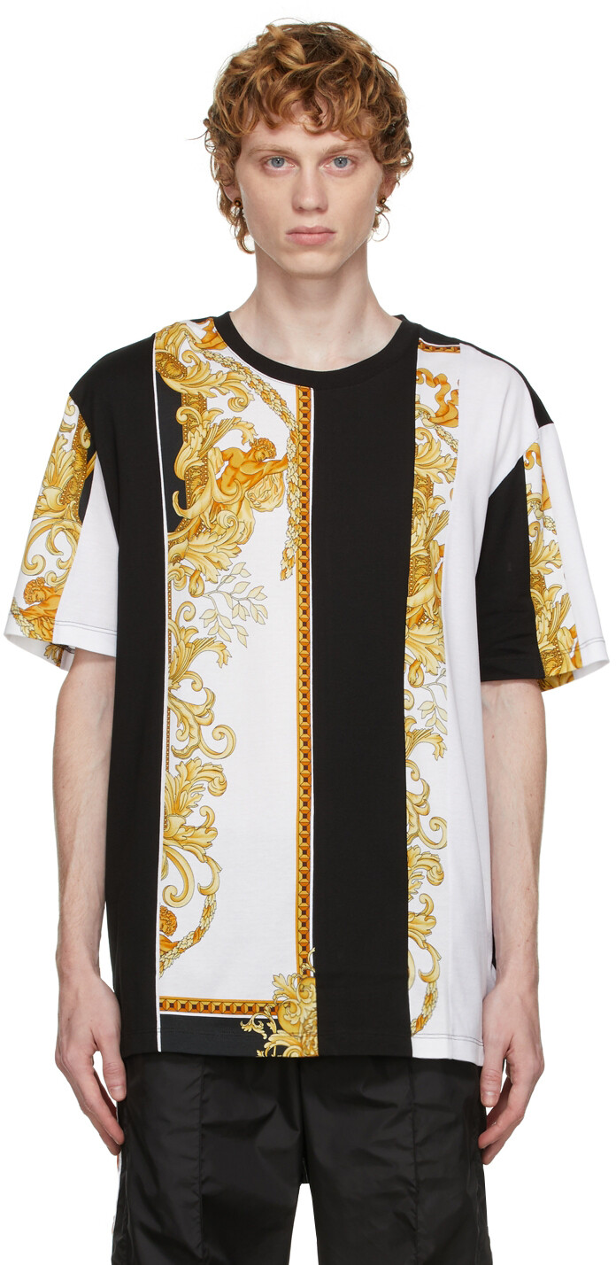 

Черно-золотая футболка Barocco Versace