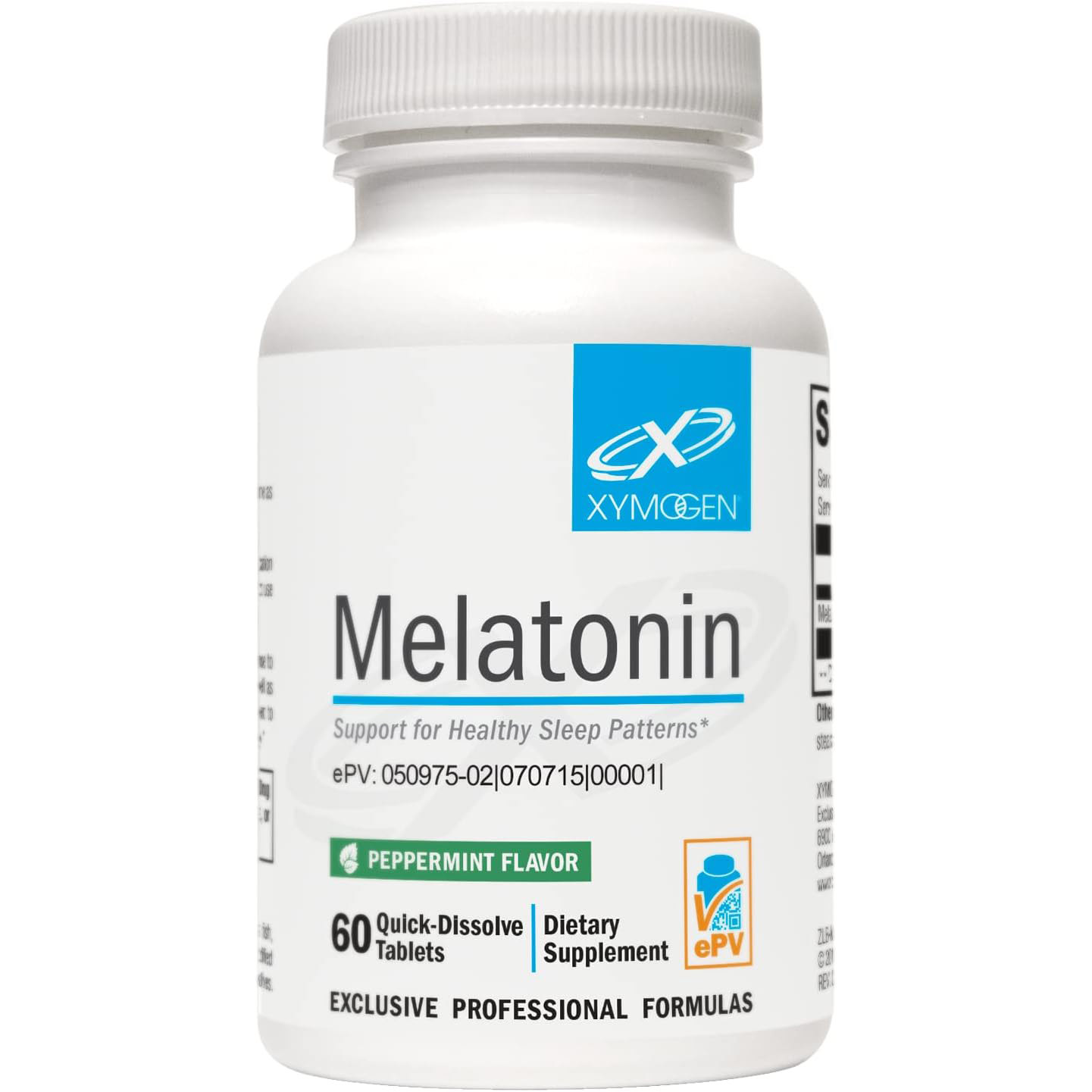Мелатонин Xymogen Antioxidant + Immune Support, 3 мг, 60 быстрорастворимых таблеток