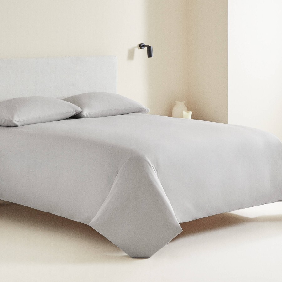 

Простыня натяжная Zara Home Percale cotton (180 threads), серый