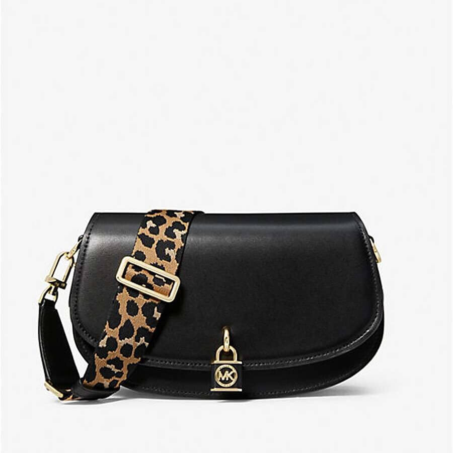 

Сумка Michael Michael Kors Mila Medium Leather Messenger, черный