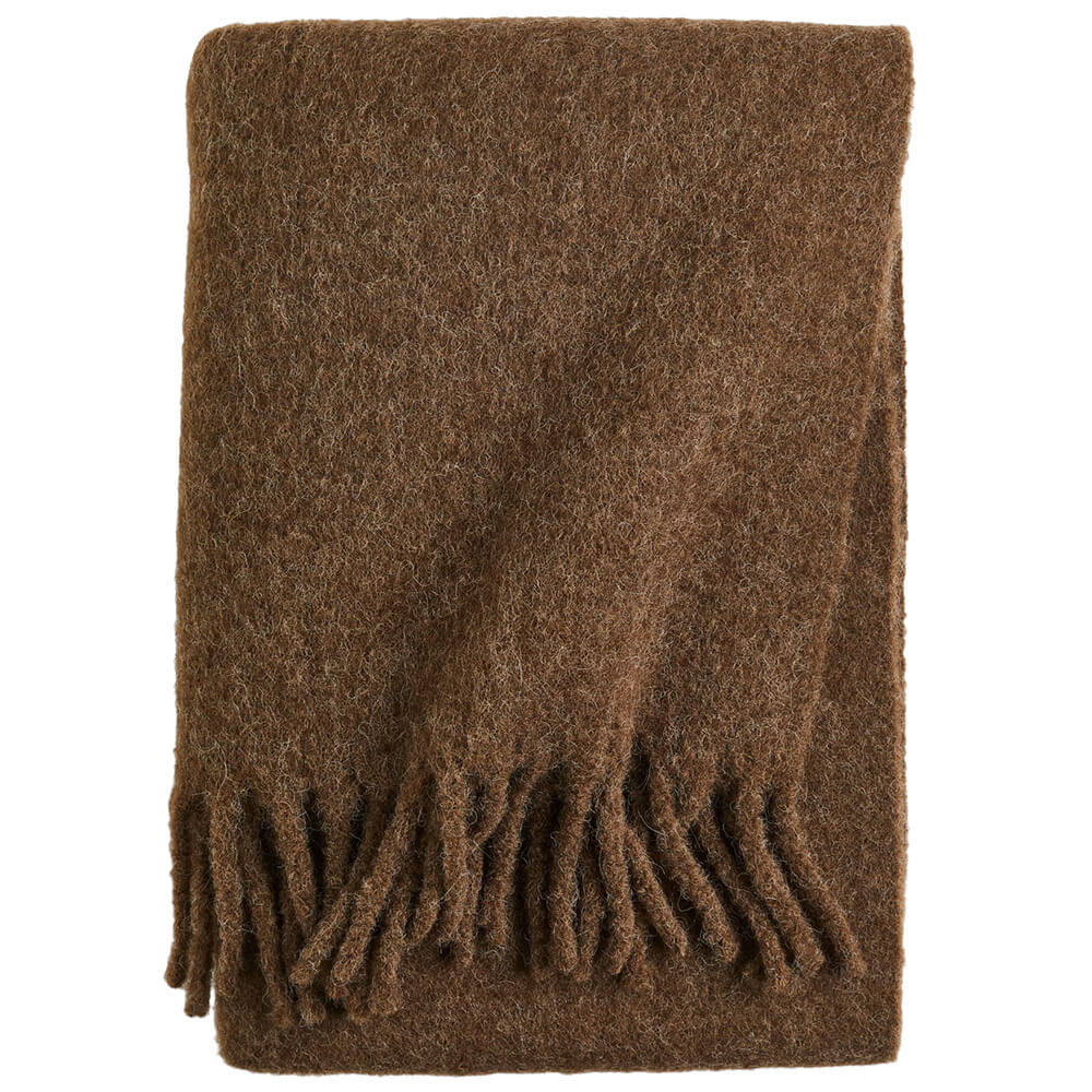 цена Плед H&M Home Wool-blend, коричневый