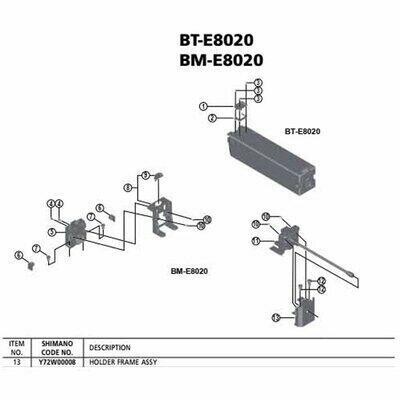 

Сборка опорной рамы Shimano BM-E8020, черный / черный / черный