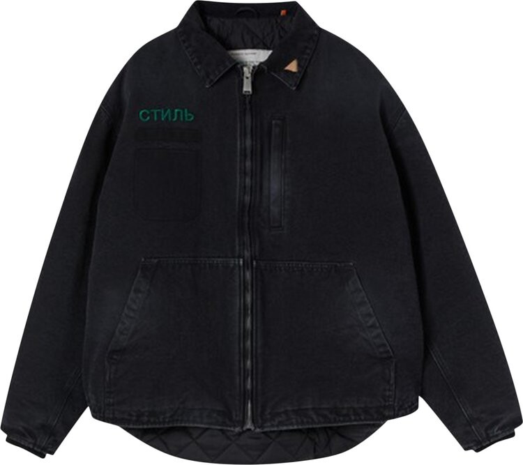 

Куртка Heron Preston CTNMB Canvas Pockets Jacket 'Black/Green', черный