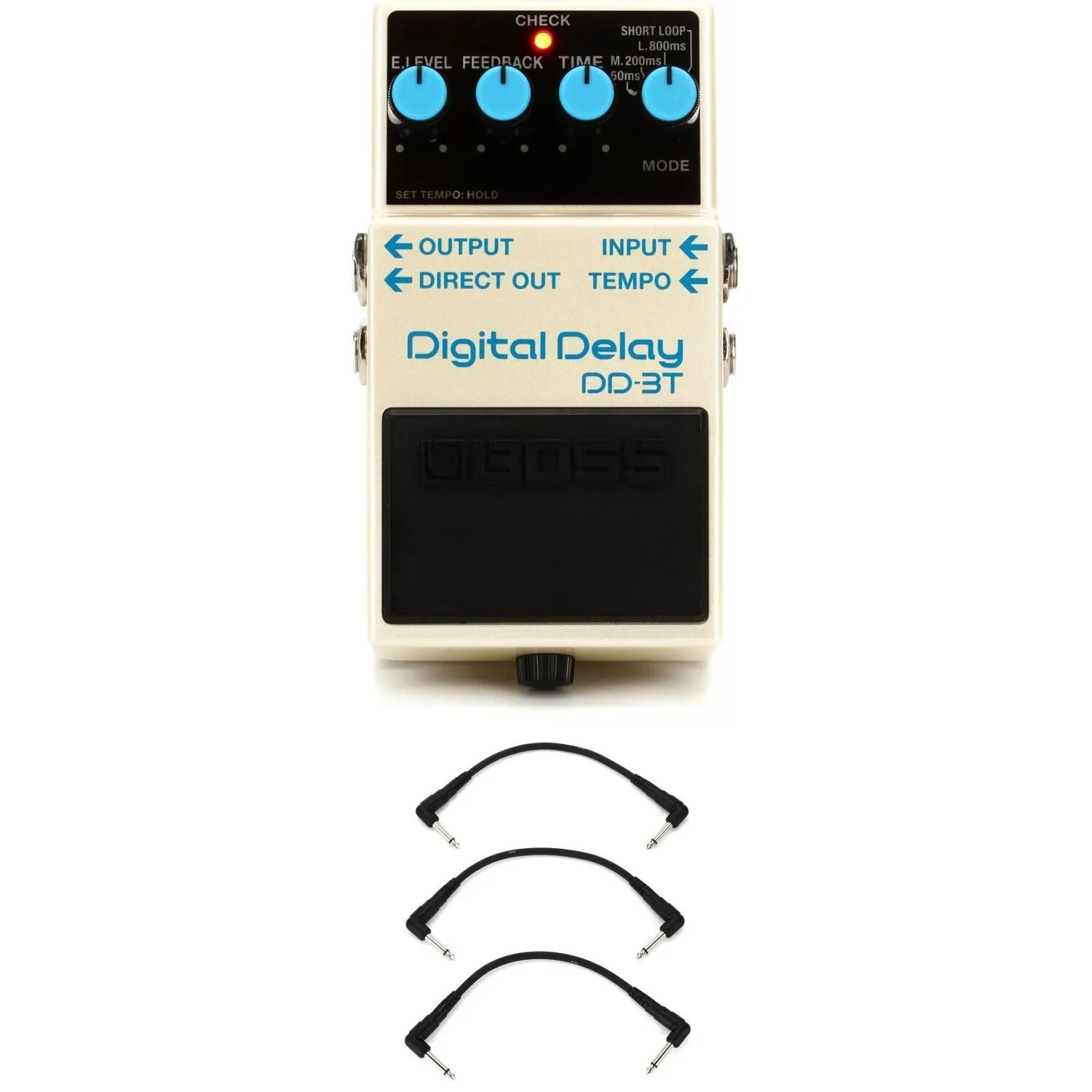 

Цифровая педаль задержки Boss DD-3T с 3 соединительными кабелями