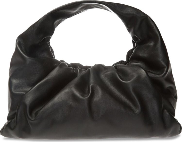 

Сумка Bottega Veneta The Shoulder Pouch Bag Black/Silver, черный