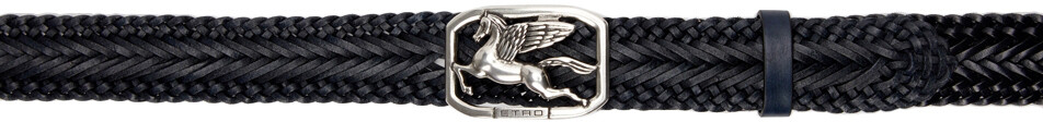 

Черный плетеный ремень Pegaso Etro