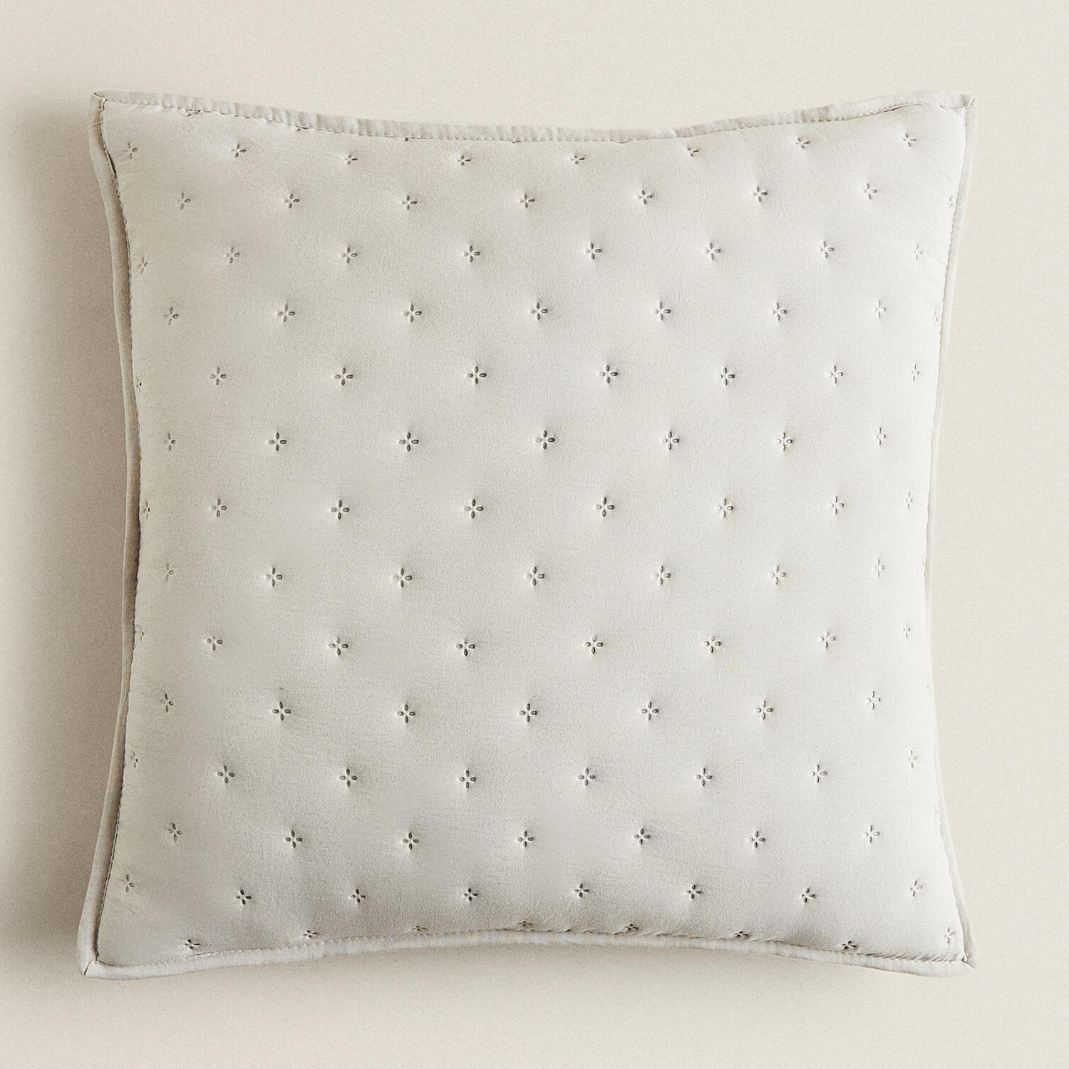 Чехол для подушки Zara Home Quilted Dotted, серый цена и фото