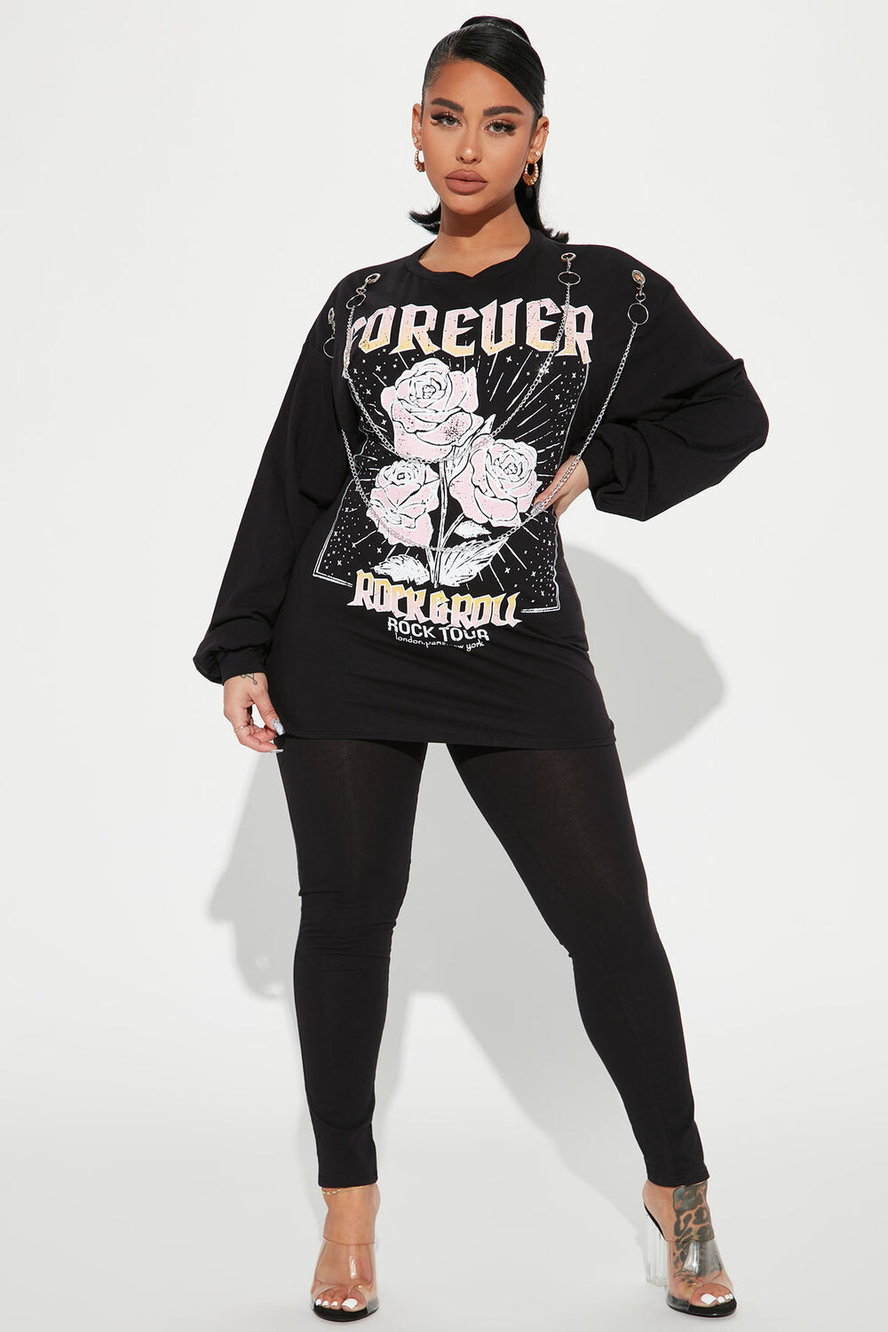 

Леггинсы Fashion Nova TP30020, черный
