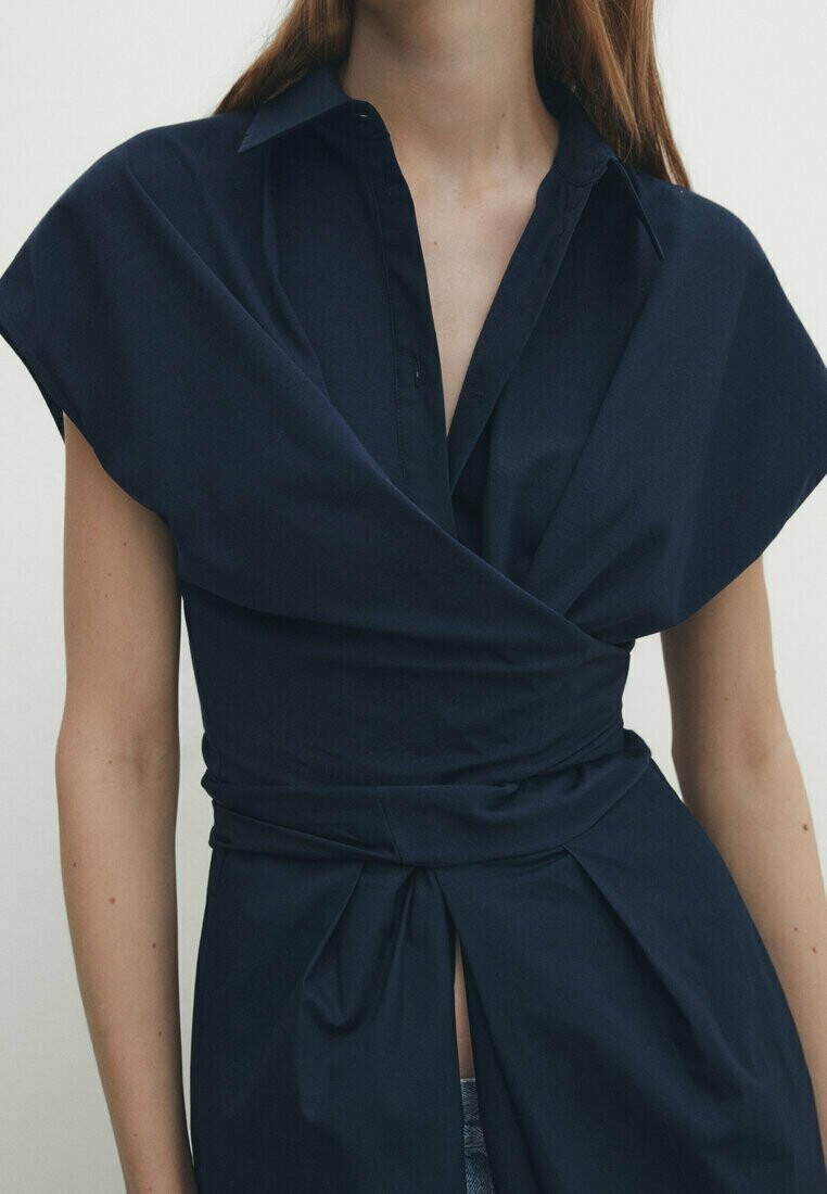 

Платье-рубашка Massimo Dutti, темно-синий
