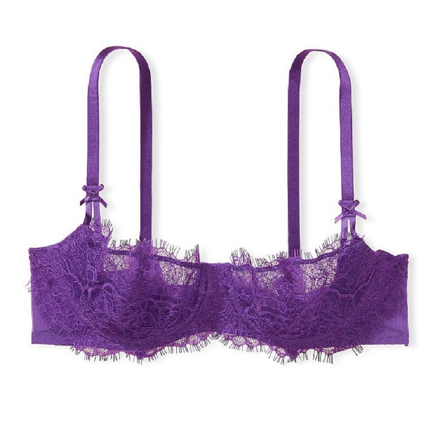 

Бюстгальтер Victoria's Secret Dream Angels Wicked Unlined Lace Balconette, фиолетовый