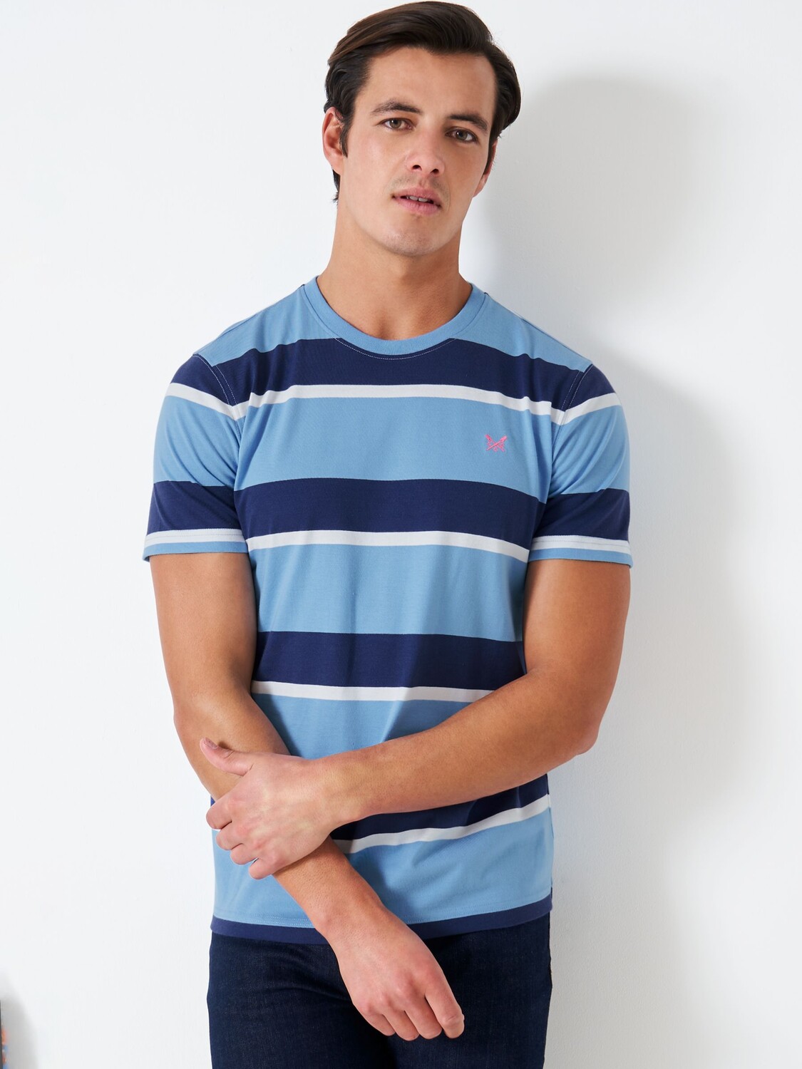 

Футболка в полоску Crew Clothing, темно-синий
