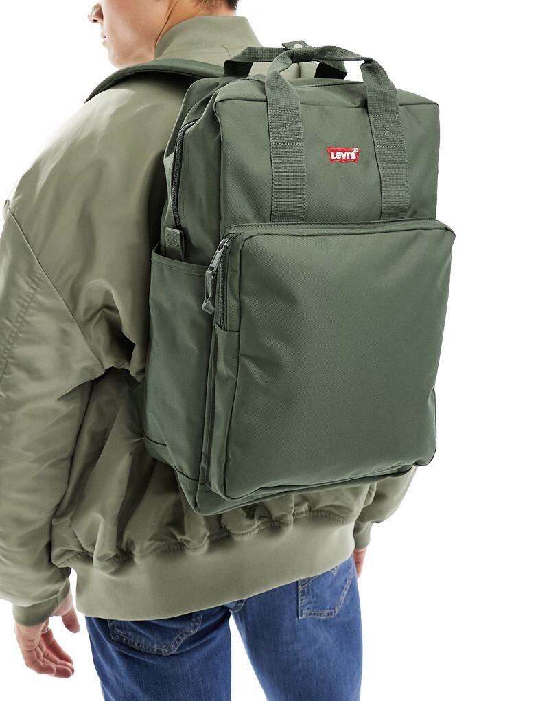 

Большой рюкзак Levi's L Pack с логотипом оливкового цвета