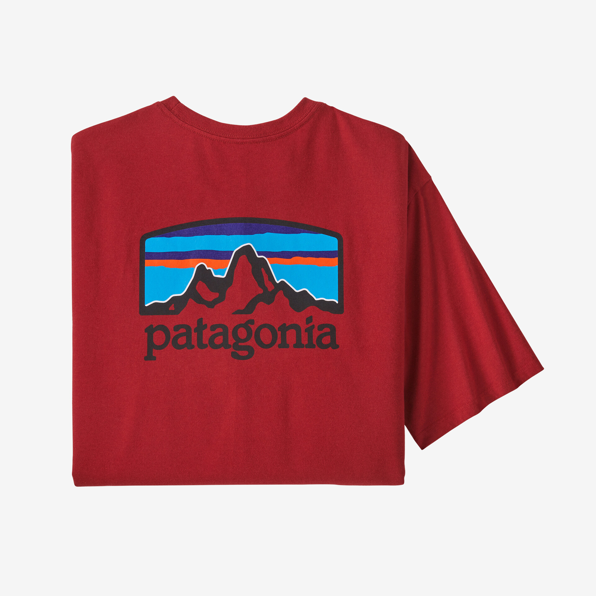 Мужская футболка Fitz Roy Horizons Responsibili Patagonia, красный футболка patagonia patagonia long sleeved fitz roy horizons responsibili tee
