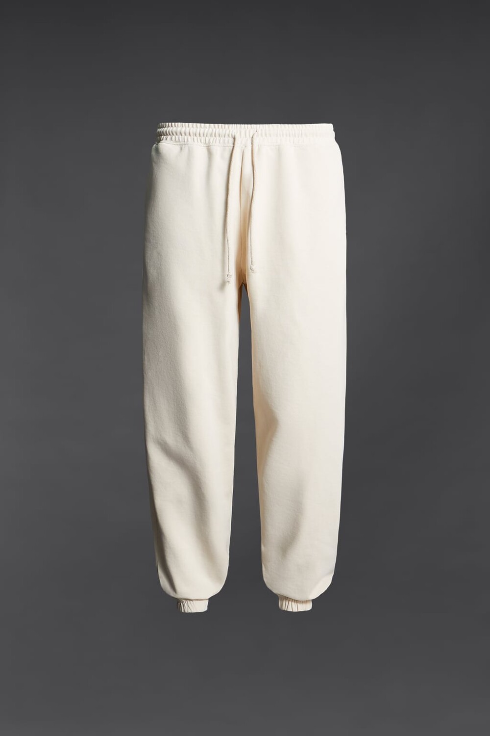 

Хлопковые брюки с поясной посадкой ZARA, экру