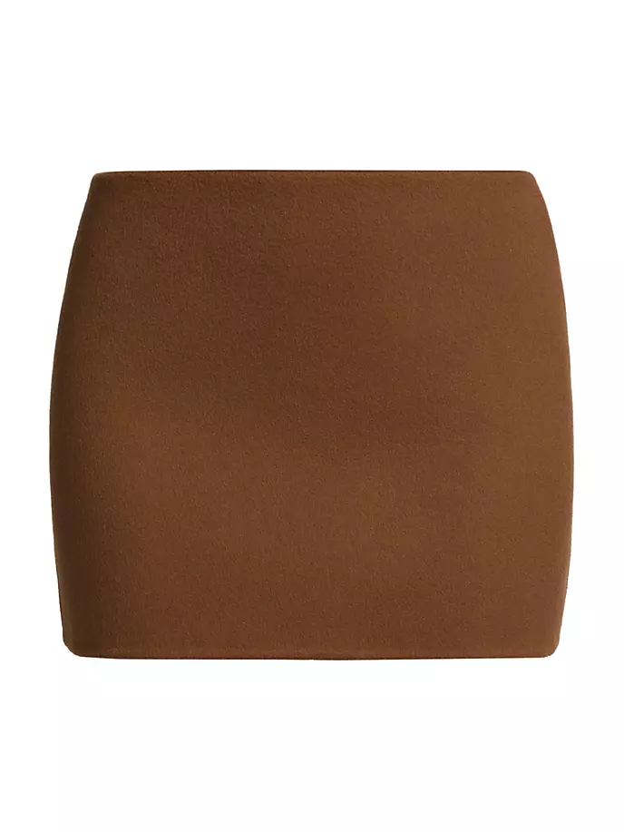 

Мини-юбка из натуральной шерсти Michael Kors Collection, цвет chestnut