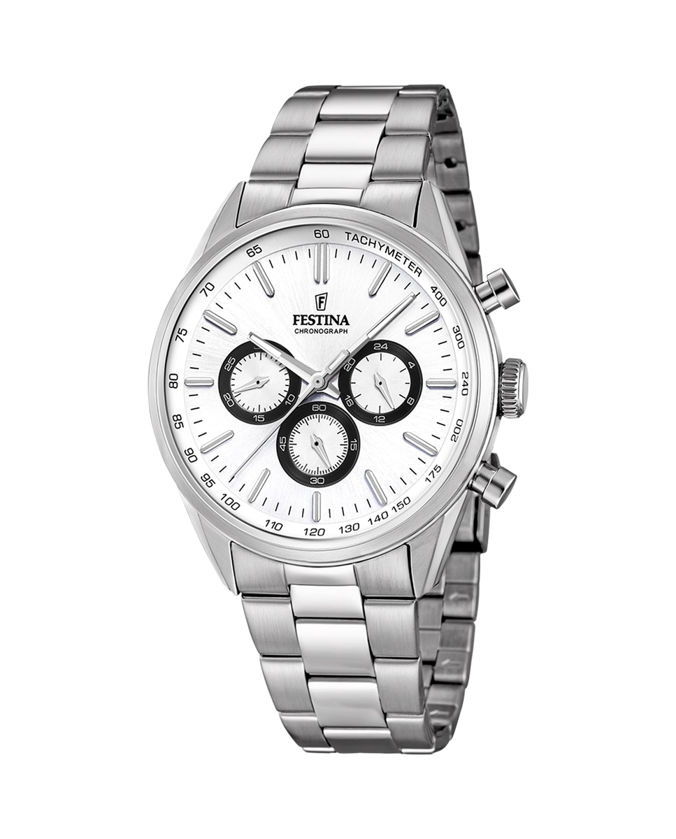 F16820/Q Timeless Мужские часы с хронографом из серебряной стали Festina, серебро японские часы q